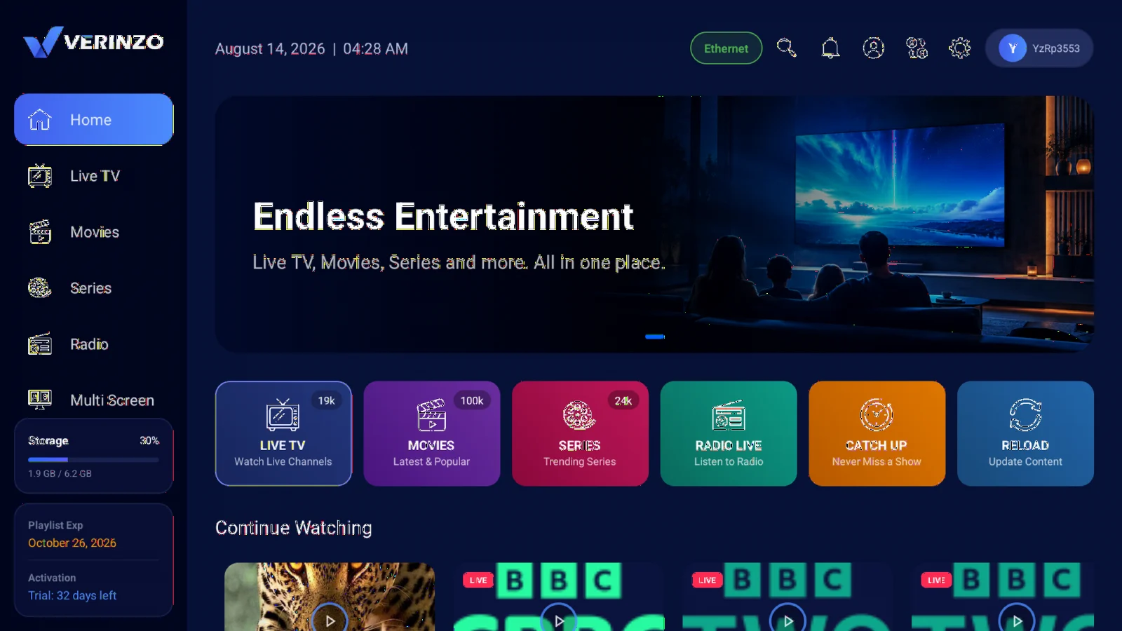 Home — everything one click away