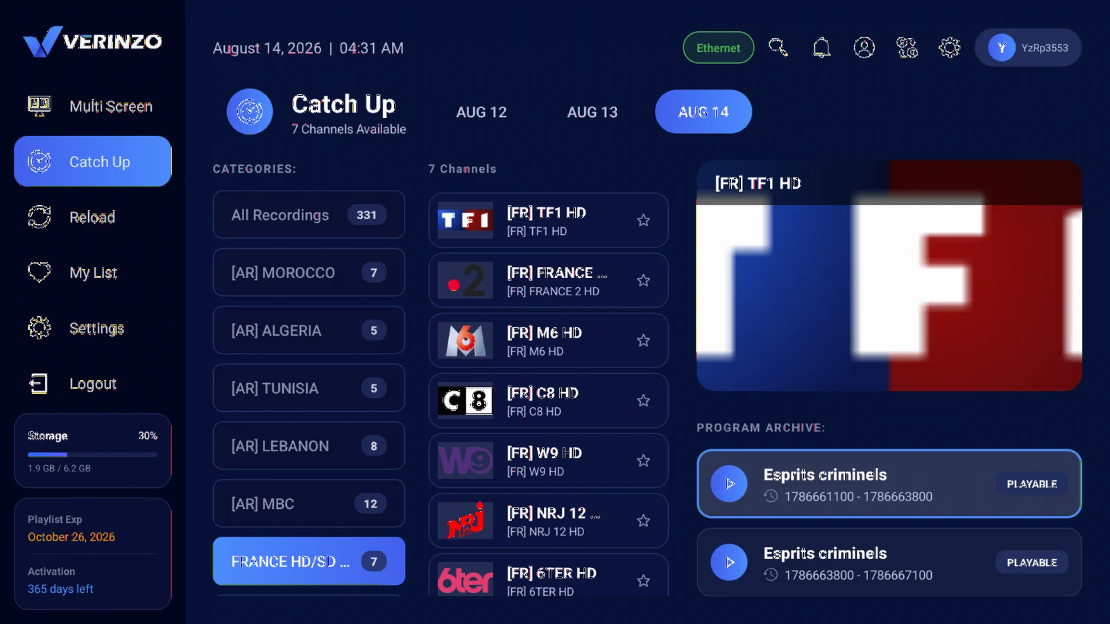 Catch Up — replay the last days
